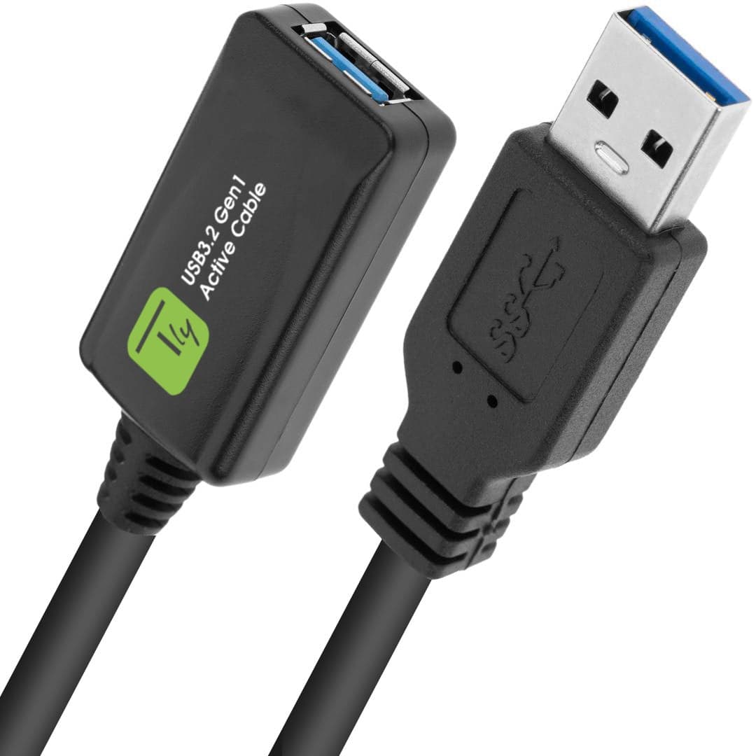Cavo Prolunga Attivo USB3.2 SuperSpeed+ Estensore di Segnale 5m Nero - Techly ICUR3050G