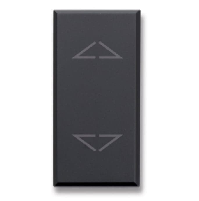 Commutatore a bascula 2 pulsanti 1P 10AX 250V 3 posizioni 1 modulo grigio opaco - AVE ICV-445051BS