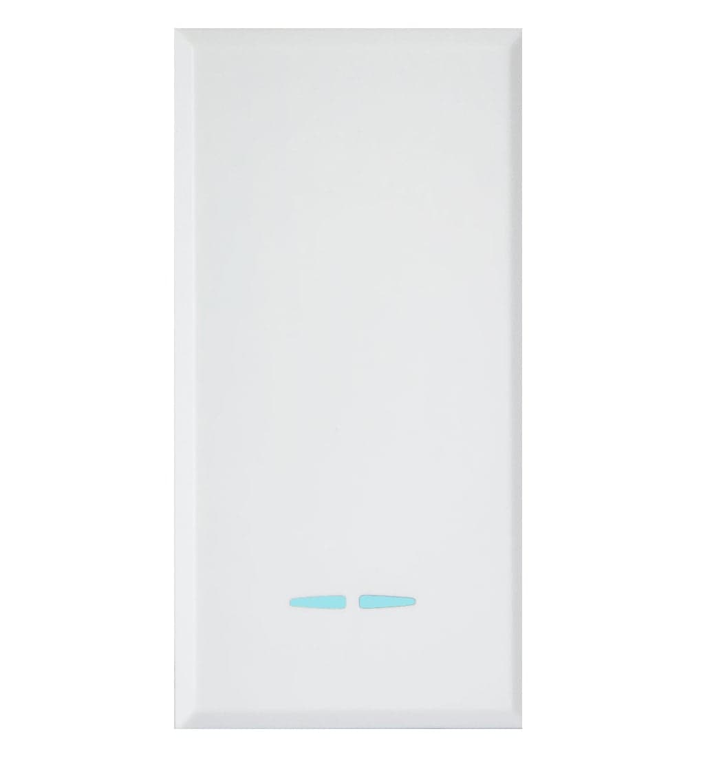 Invertitore Tasto con Gemma 1P 16AX Illuminabile 1 Modulo Bianco Opaco - AVE ICV-446004