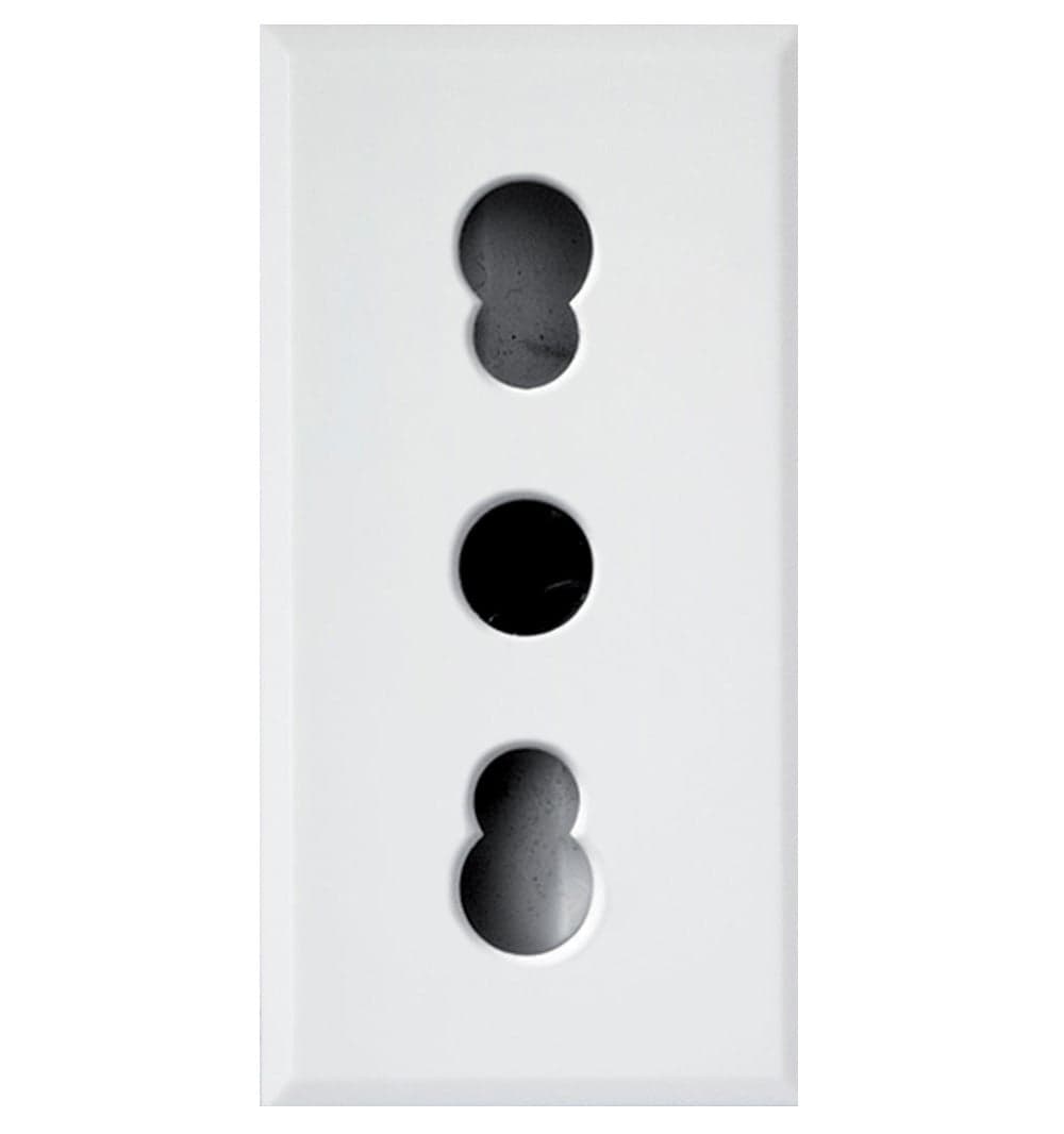 Presa Bipasso 2P+T 10/16A 250V 1 Modulo Bianco Opaco - AVE ICV-446006/15TS