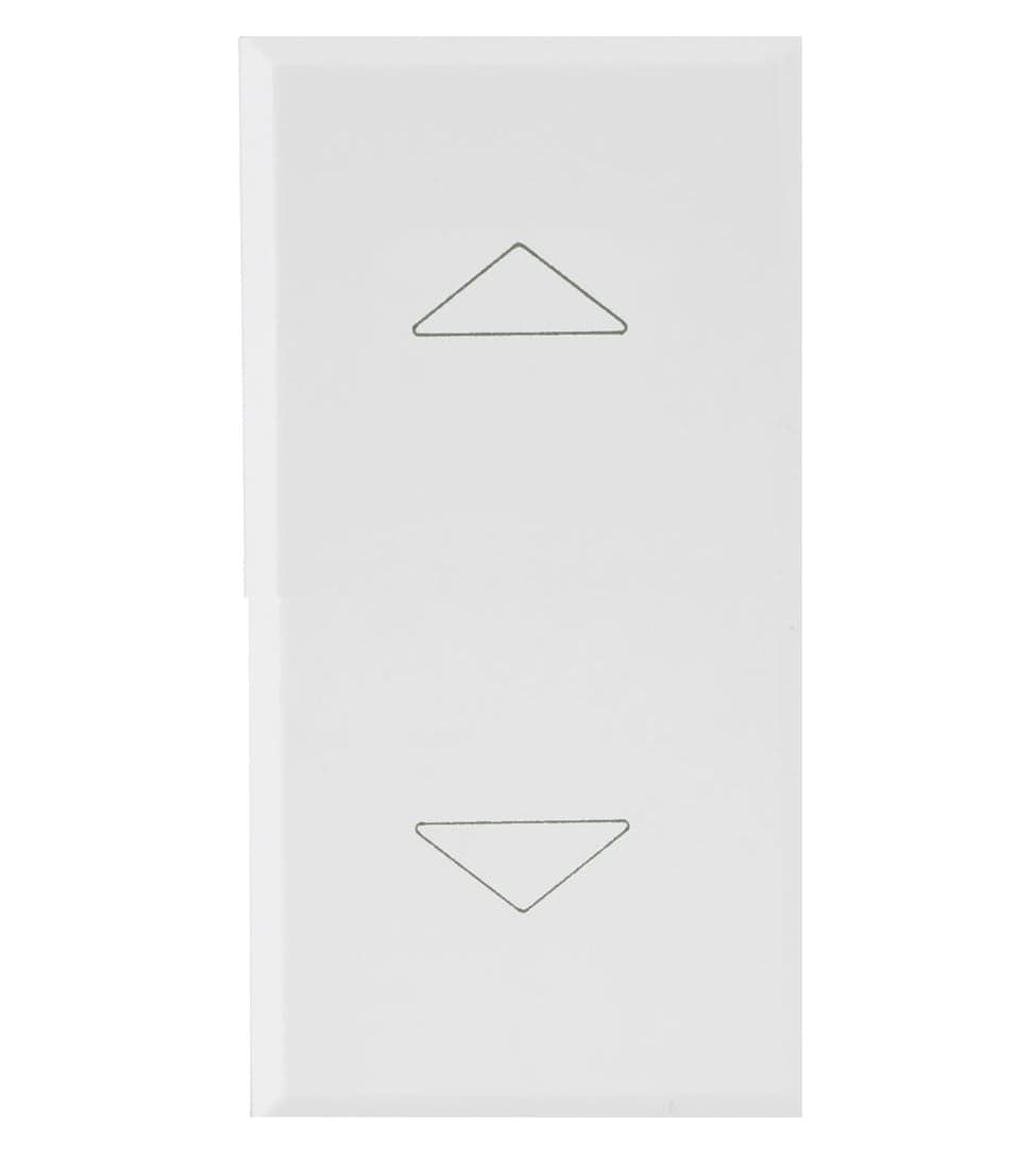 Commutatore 2 Pulsanti 1P 10AX 250V 1 Modulo Bianco Opaco - AVE ICV-446051BS