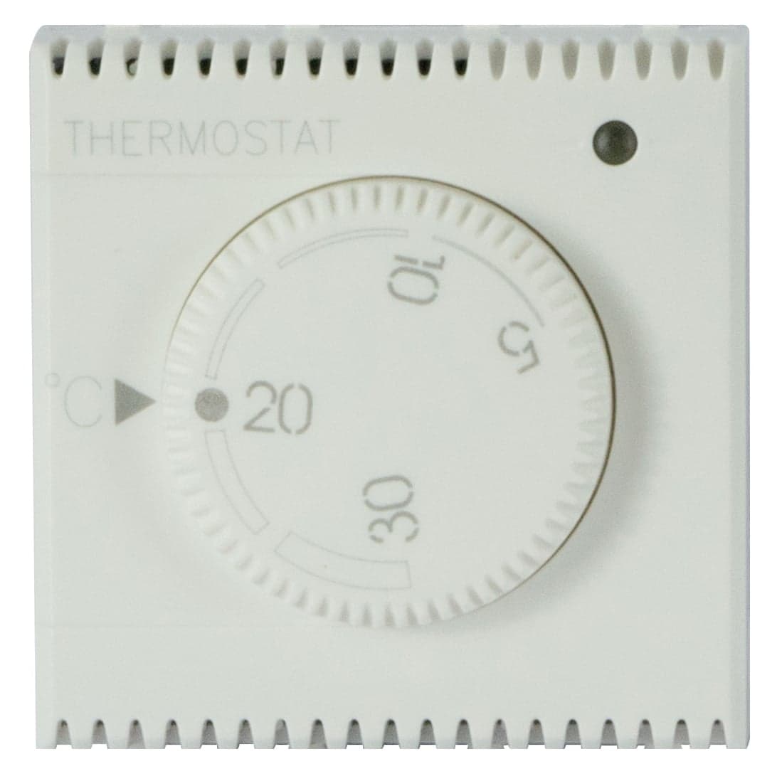 Termostato Elettronico con Manopola 230V NA+NC 5A 2 Moduli Bianco Opaco - AVE ICV-446085