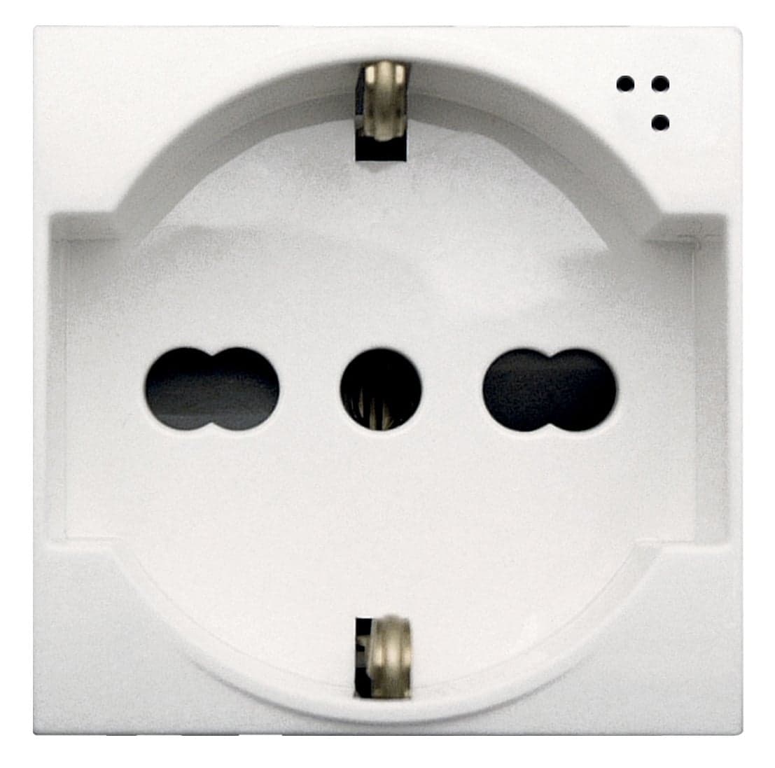 Presa Schuko Bipasso 2P+T 10/16A 250V 2 Moduli Bianco Opaco - AVE ICV-446090/15TS
