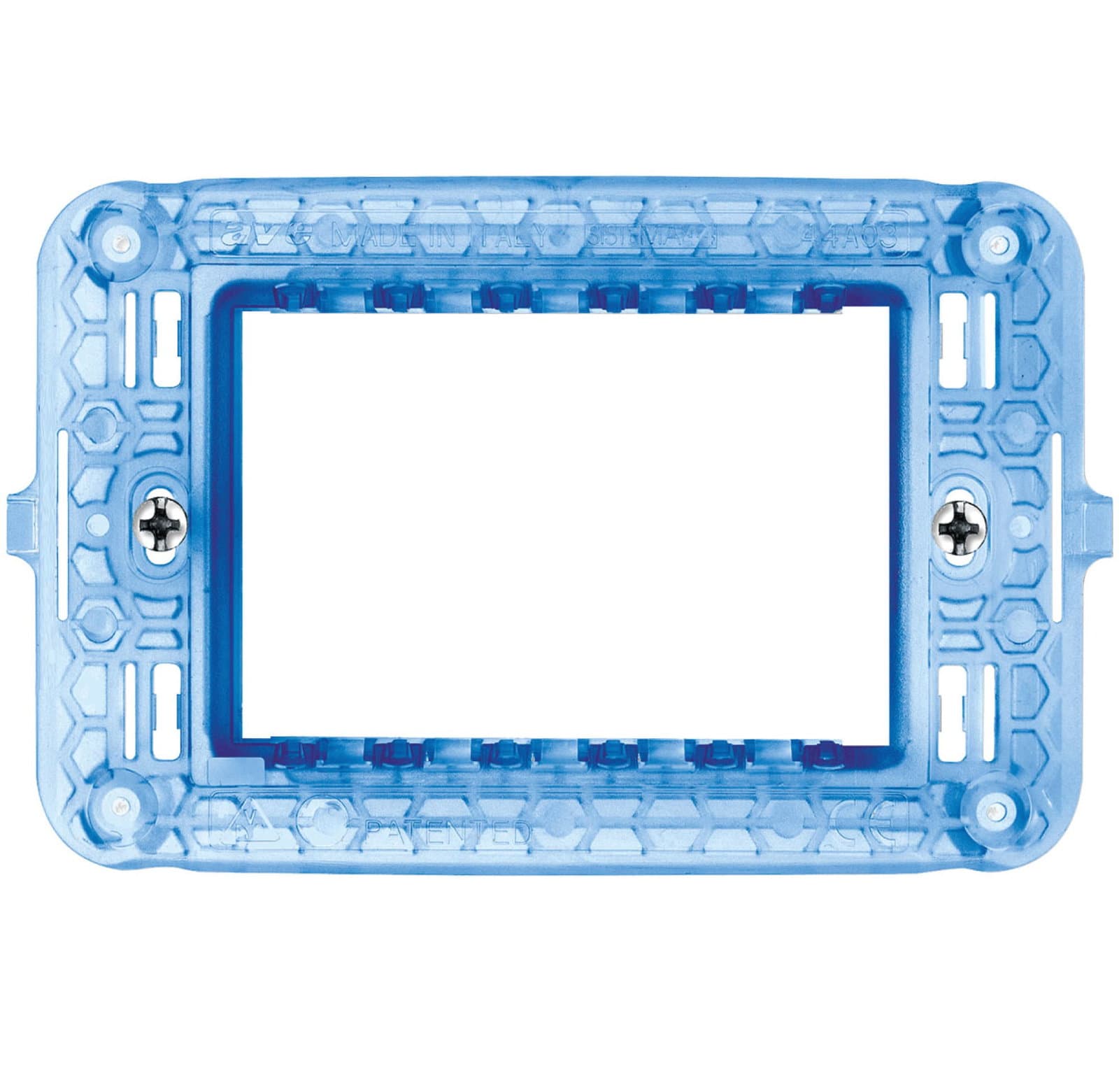 Supporto con Viti S44 per Scatole Rettangolari 3 Moduli - AVE ICV-44A03