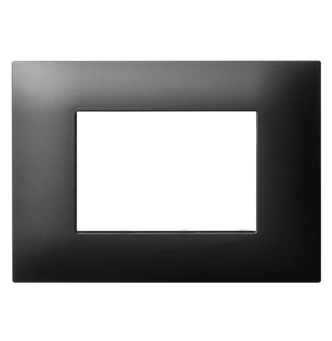 Placca Young 44 3 moduli grigio per scatola rettangolare - AVE ICV-44PJ03GTK
