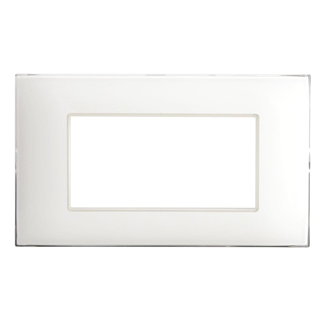 Placca Serie YOUNG 44 per Scatola Rettangolare 4 Moduli Bianco - AVE ICV-44PJ04B