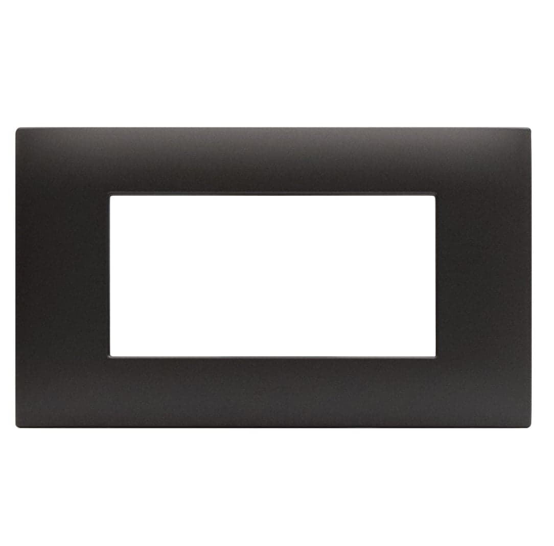Placca Young 44 4 moduli grigio per scatola rettangolare - AVE ICV-44PJ04GTK