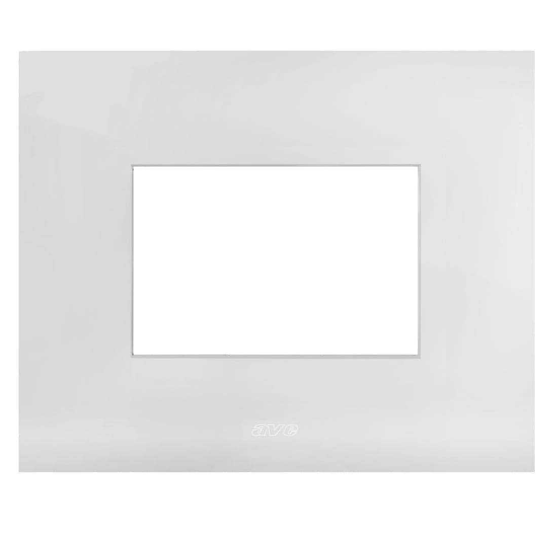 Placca Serie Smart44 in Metallo 3 Moduli Bianco Opaco - AVE ICV-44PSM3BO