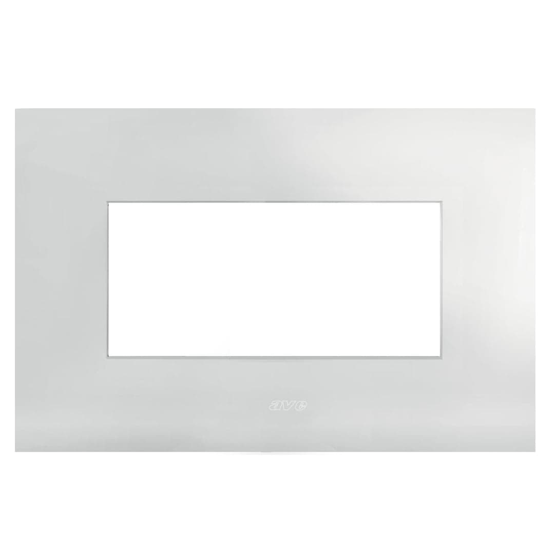 Placca Serie Smart44 in Metallo 4 Moduli Bianco Opaco - AVE ICV-44PSM4BO