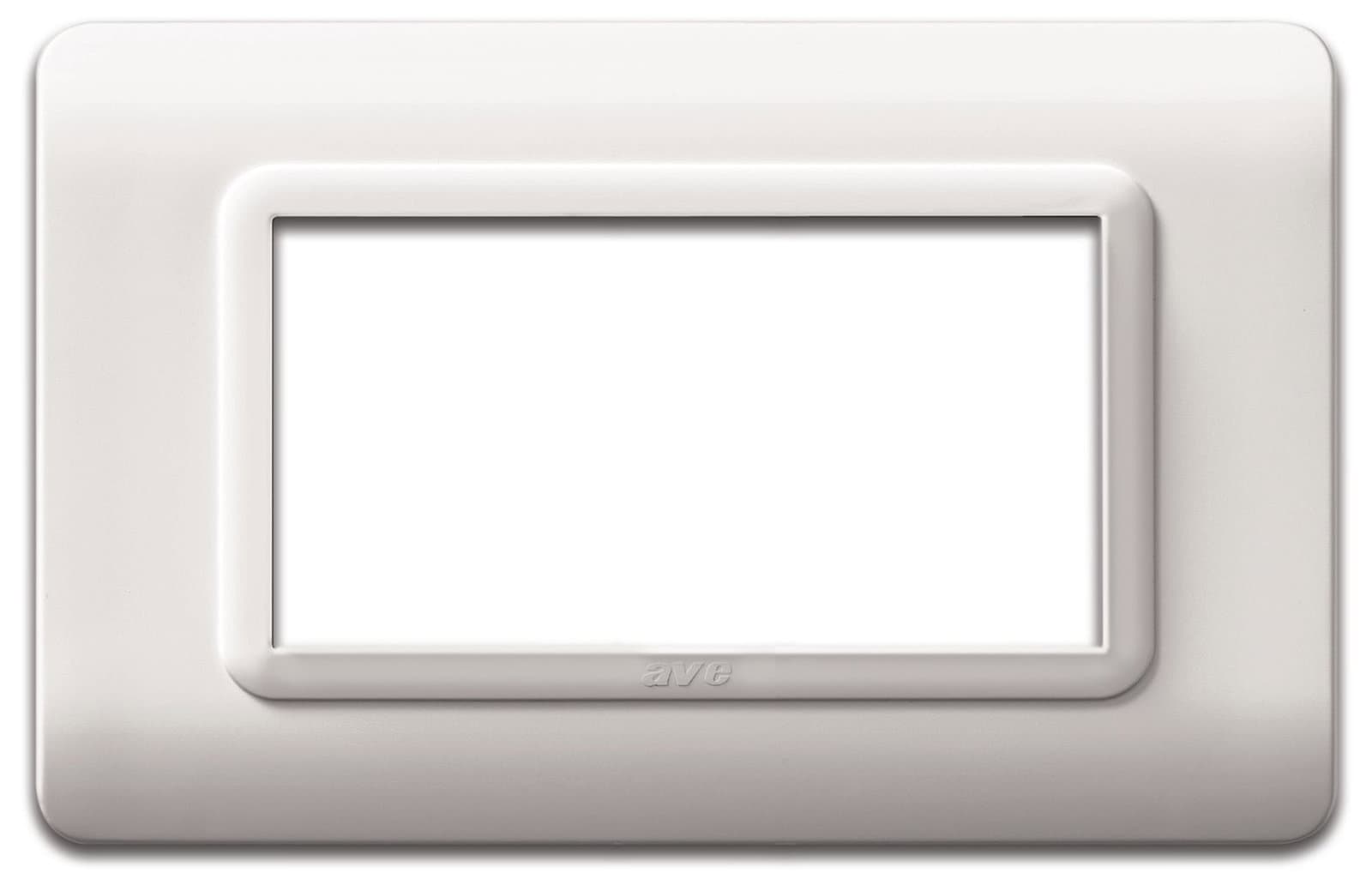 Placca Tecnopolimero S44 4 Moduli Bianco - AVE ICV-44PY04B