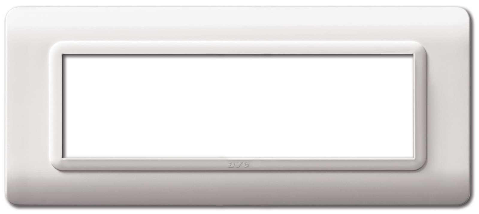 Placca in tecnopolimero S44 7 moduli per scatola rettangolare bianca - AVE ICV-44PY07B