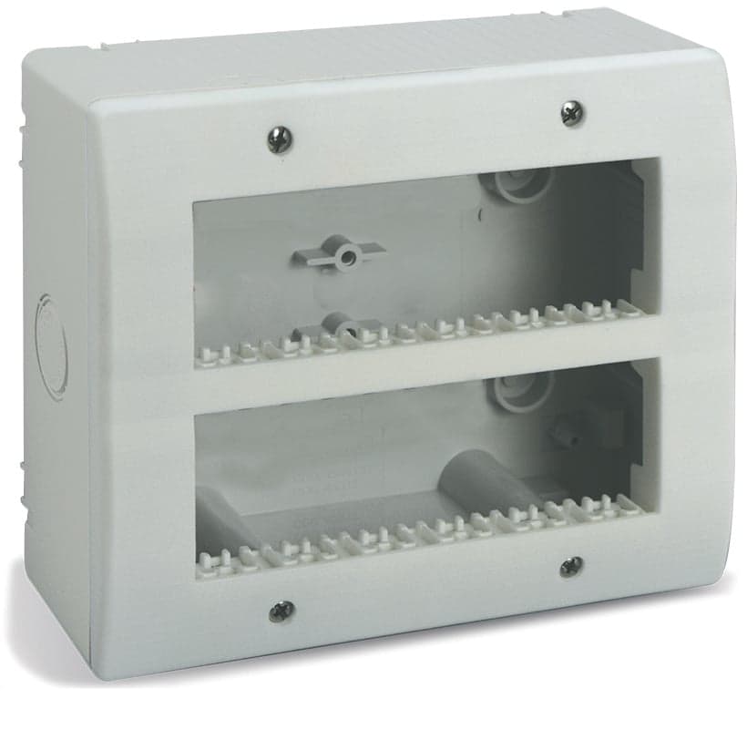 Contenitore Autoportante IP40 S44 per Minicanali 12 Moduli (6+6) Bianco - AVE ICV-44Q12VB