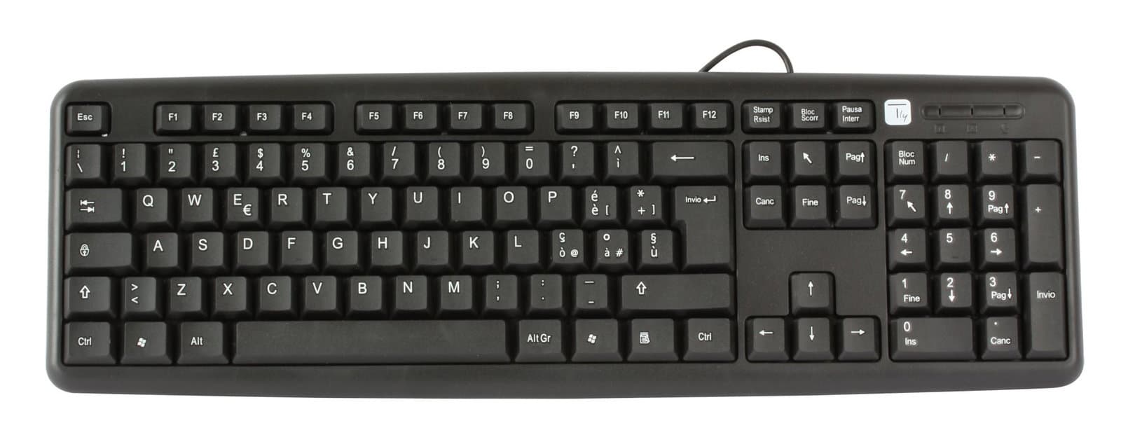 Tastiera PS2 105 Tasti Nero - Techly IDATA 955-BLACK