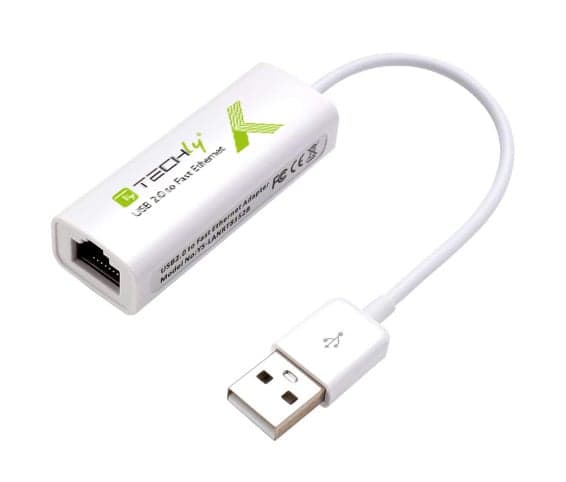 Convertitore da USB 2.0 a Fast Ethernet 10/100 Mbps - Techly IDATA ADAP-USB2TY2