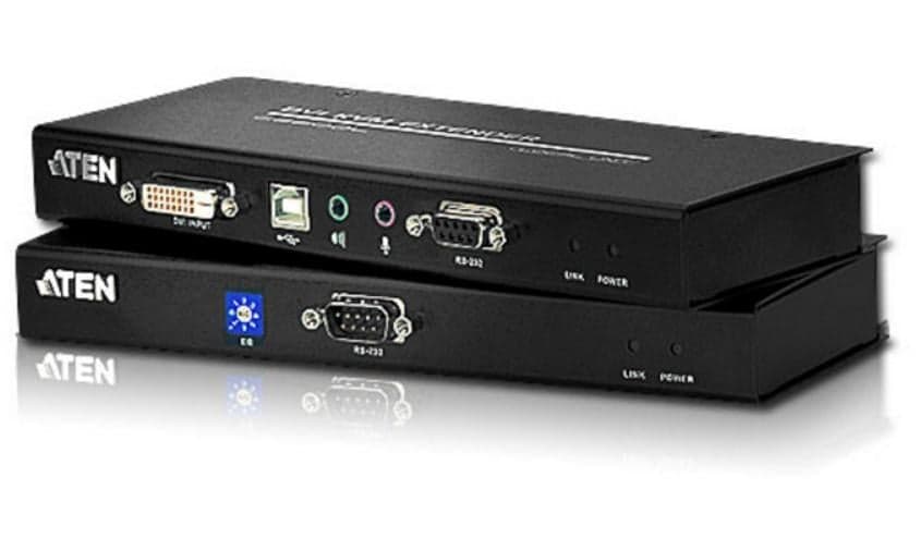 Estensore KVM USB DVI con audio e RS-232 60m - Aten IDATA CE-600