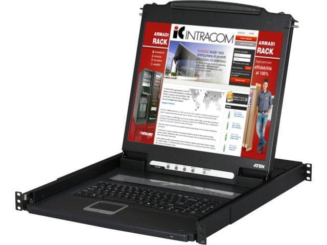 Console USB-PS2 VGA con LCD 19" da rack 19" - Aten IDATA CL-1000N