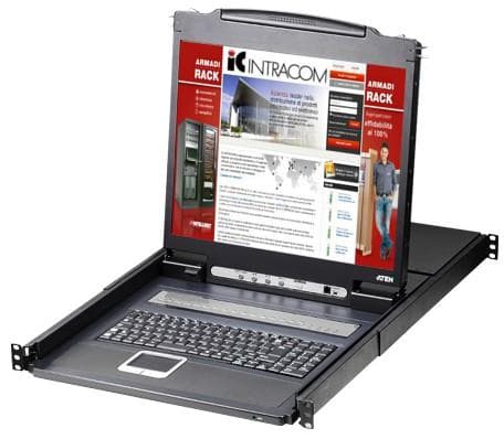 Switch KVM USB-PS2 8 Porte con LCD 19" da rack 19" - Aten IDATA CL-1308N