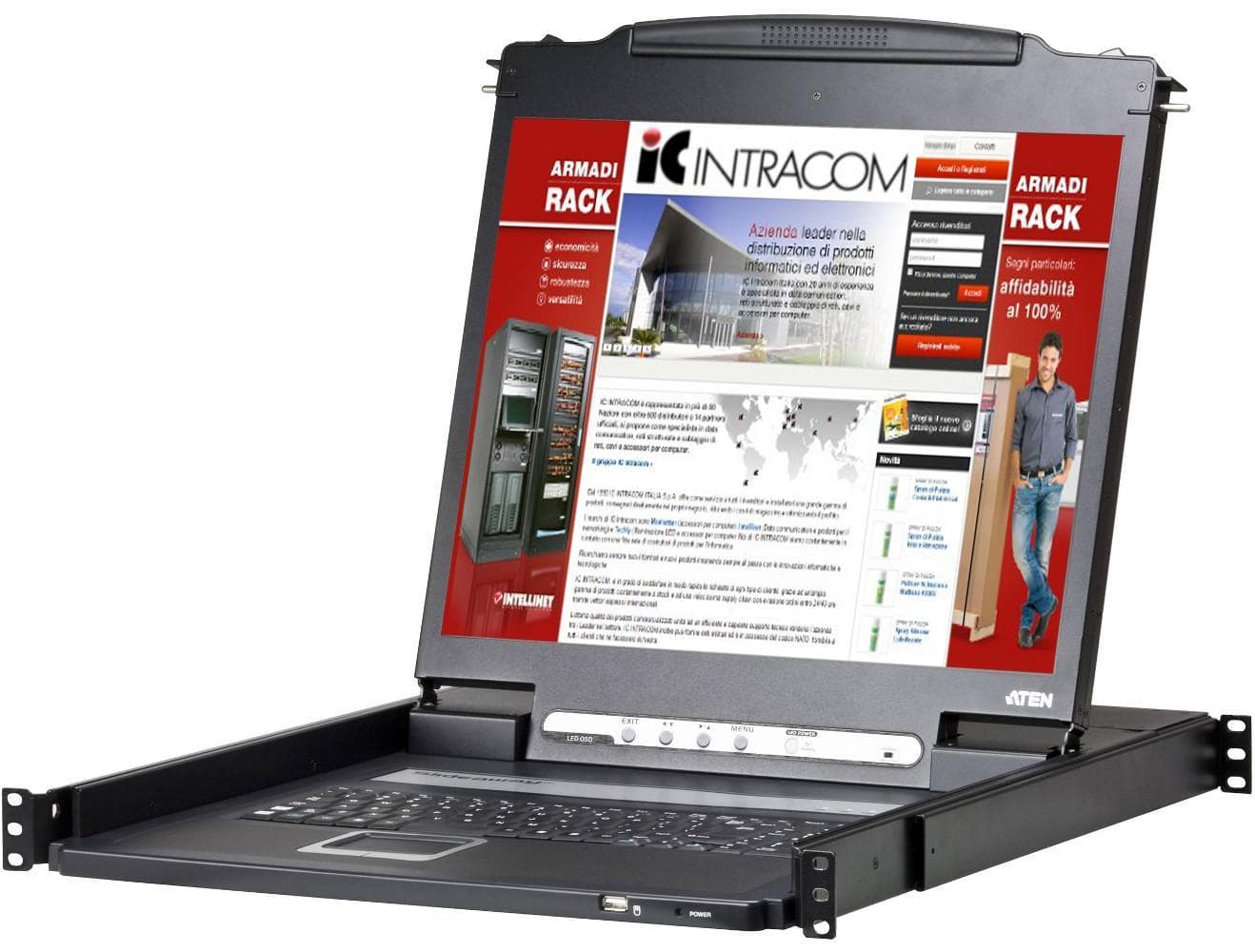 Console Leggera USB-PS2 con LCD LED 19" - Aten IDATA CL-3000N