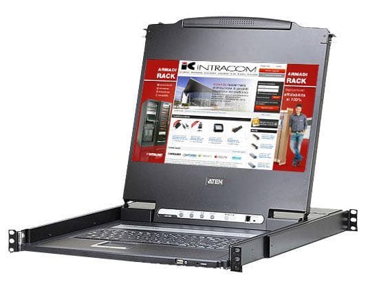 Console KVM Switch DVI USB LCD 17.3'' Full HD da rack 19'' - Aten IDATA CL-6700MW