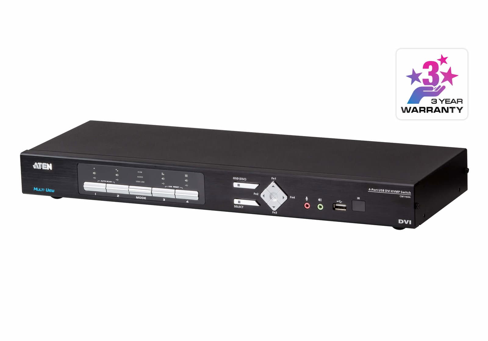 Switch KVMP Multi-Visualizzazione USB DVI a 4 porte - ATEN IDATA CM-1164A