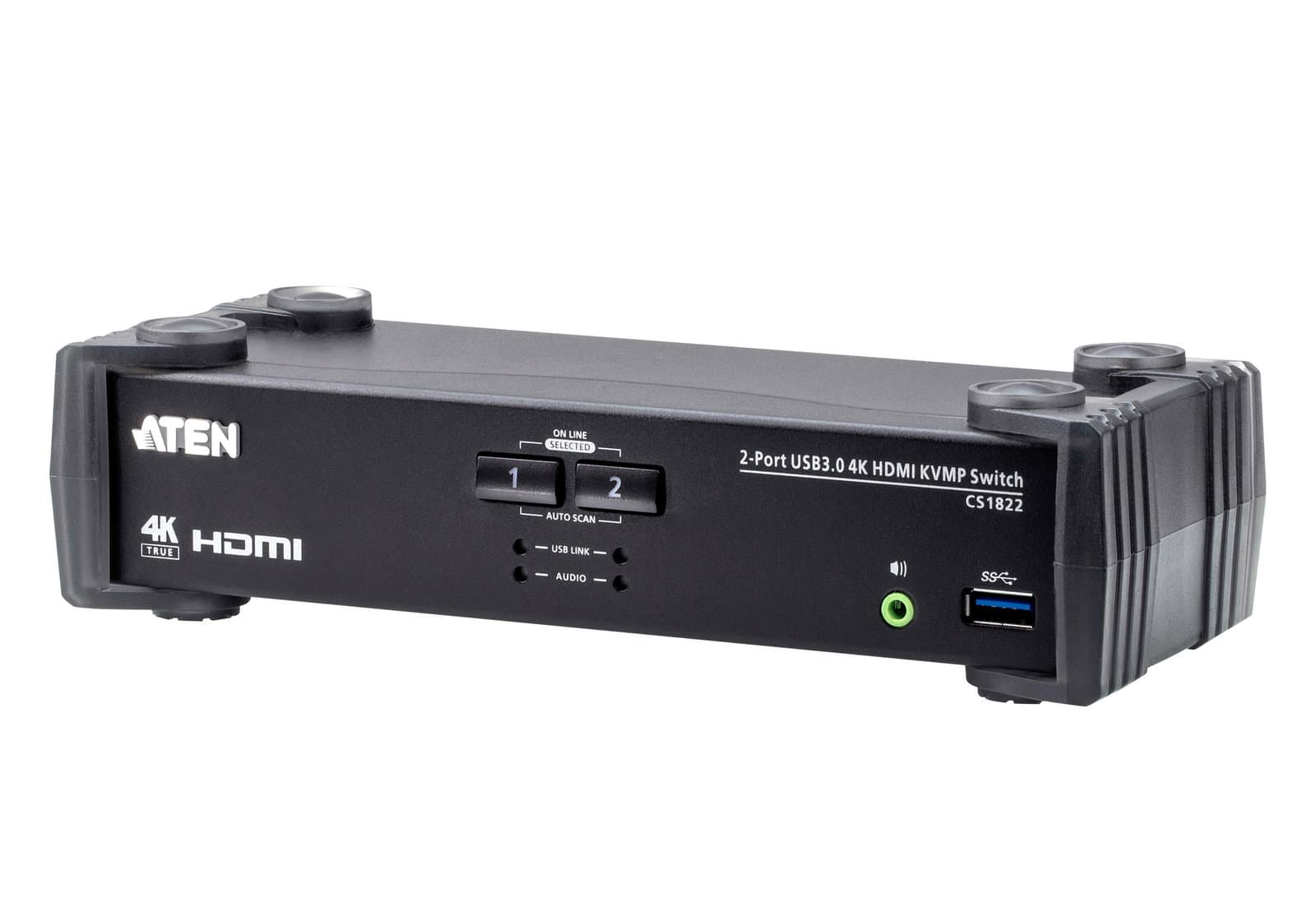 Switch USB 3.2 4K HDMI KVMP a 2 porte con Modalità Mixer Audio - Aten IDATA CS-1822