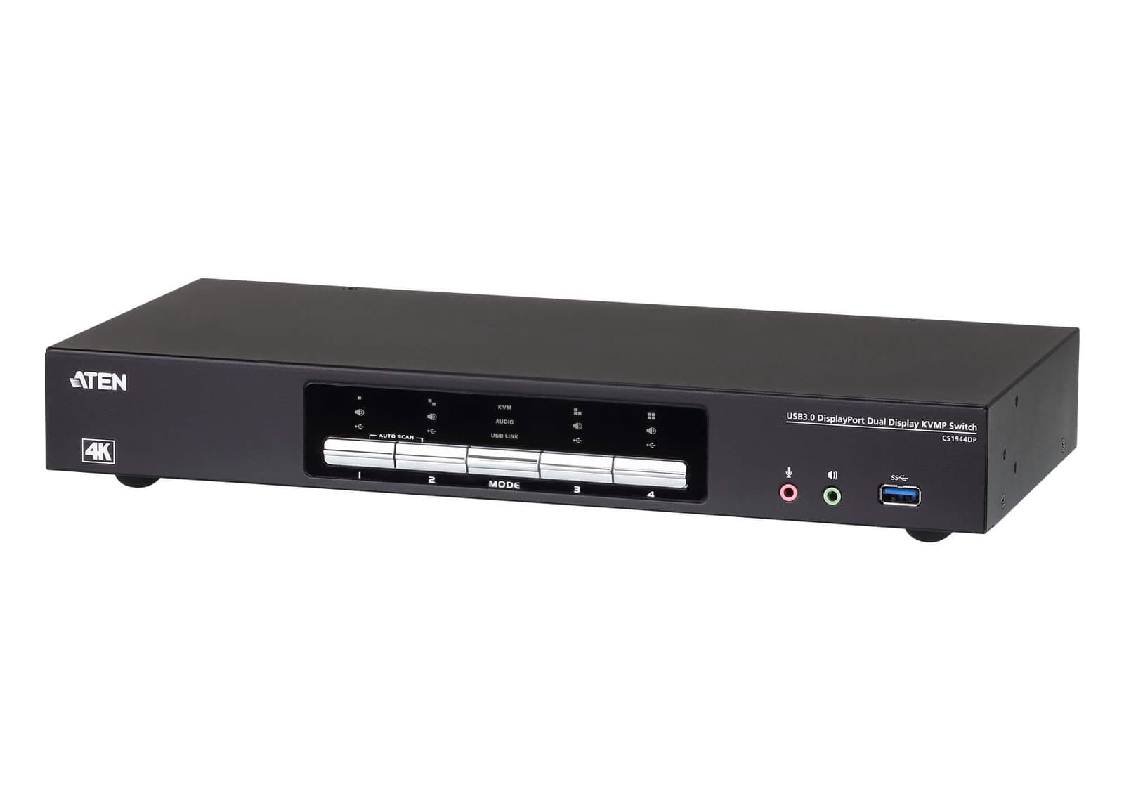Switch KVMP Schermo Doppio USB 3.0 4K DisplayPort 4 porte - ATEN IDATA CS-1944DP