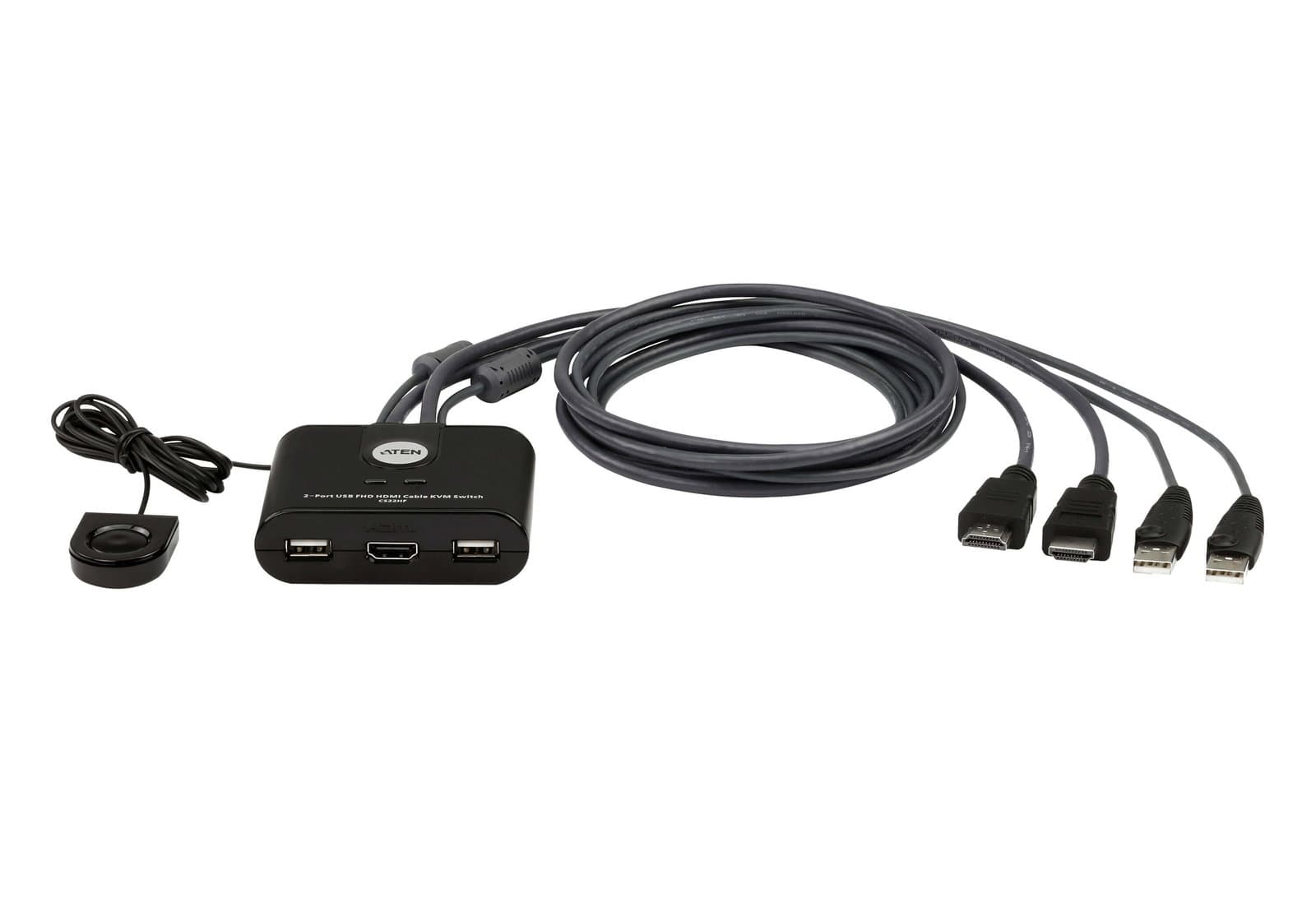 Switch KVM Cablato HDMI FHD USB a 2 porte - Aten IDATA CS-22HF