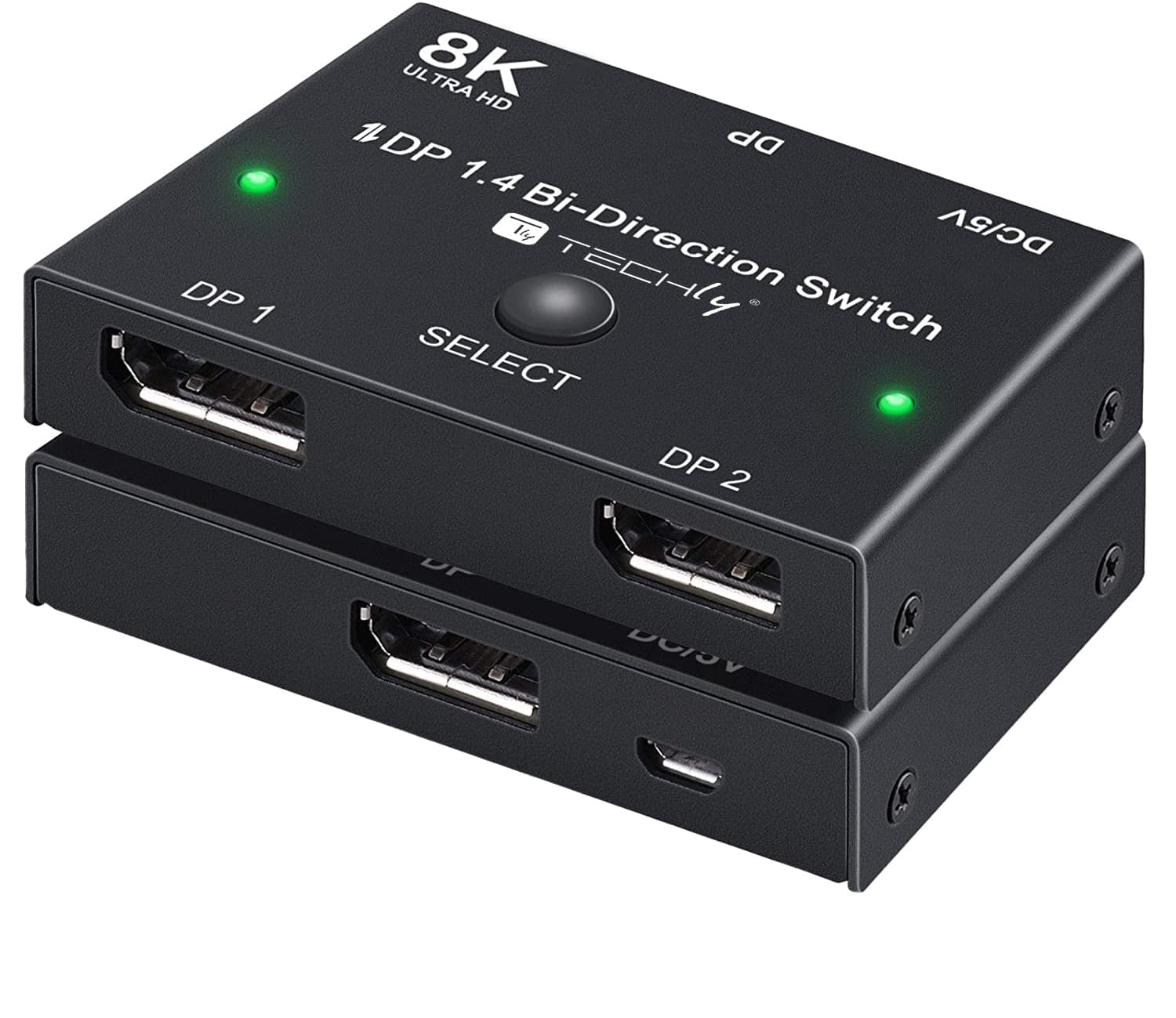 Switch Bidirezionale / Splitter DisplayPort 1.4 8K - Techly IDATA DP-2DP-8KT