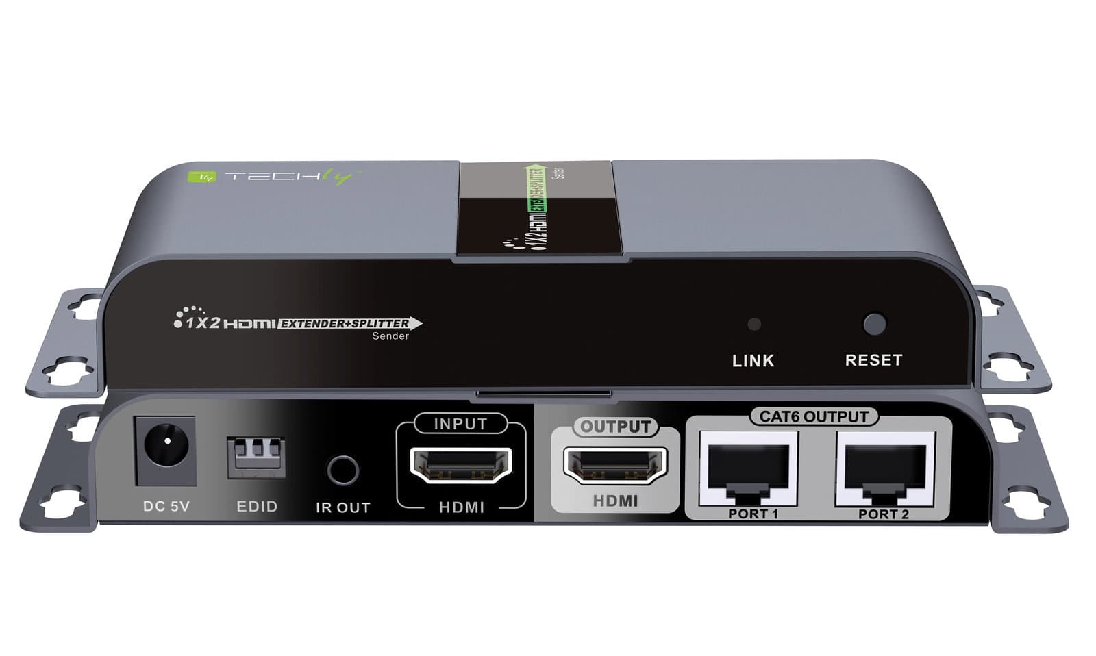 Extender Splitter HDMI 1x2 con IR su Cavo Cat6 fino a 40m - Techly IDATA EX-HL21TY