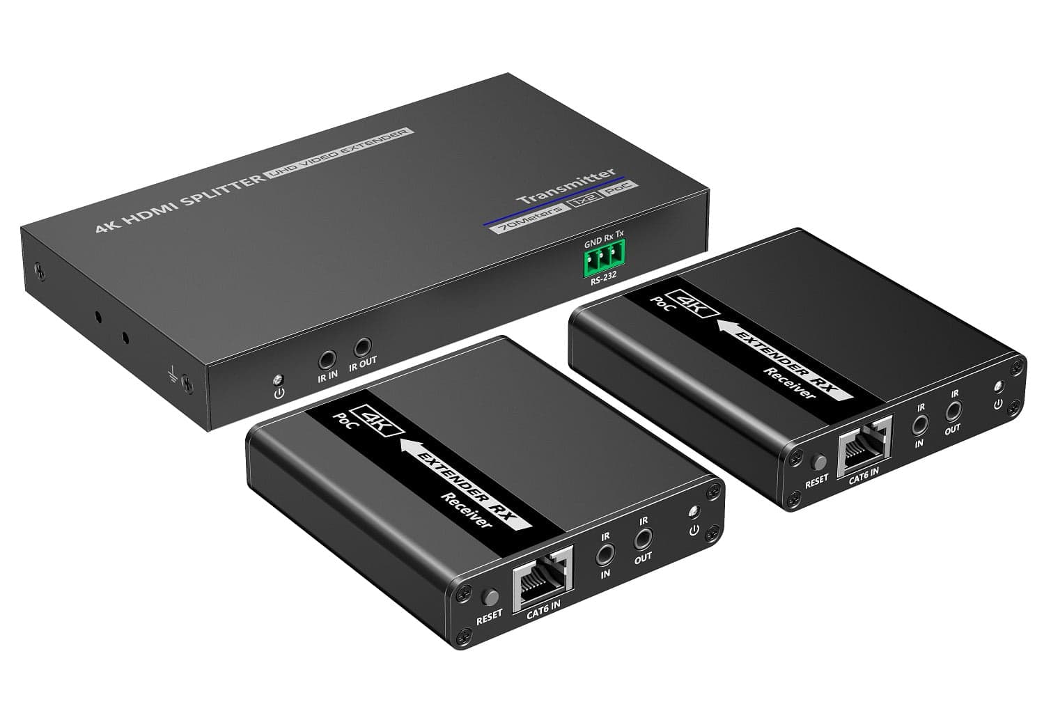 Extender Splitter HDMI 2 vie su Cavo di Rete 70m PoC - Techly IDATA EX-HL21TYP