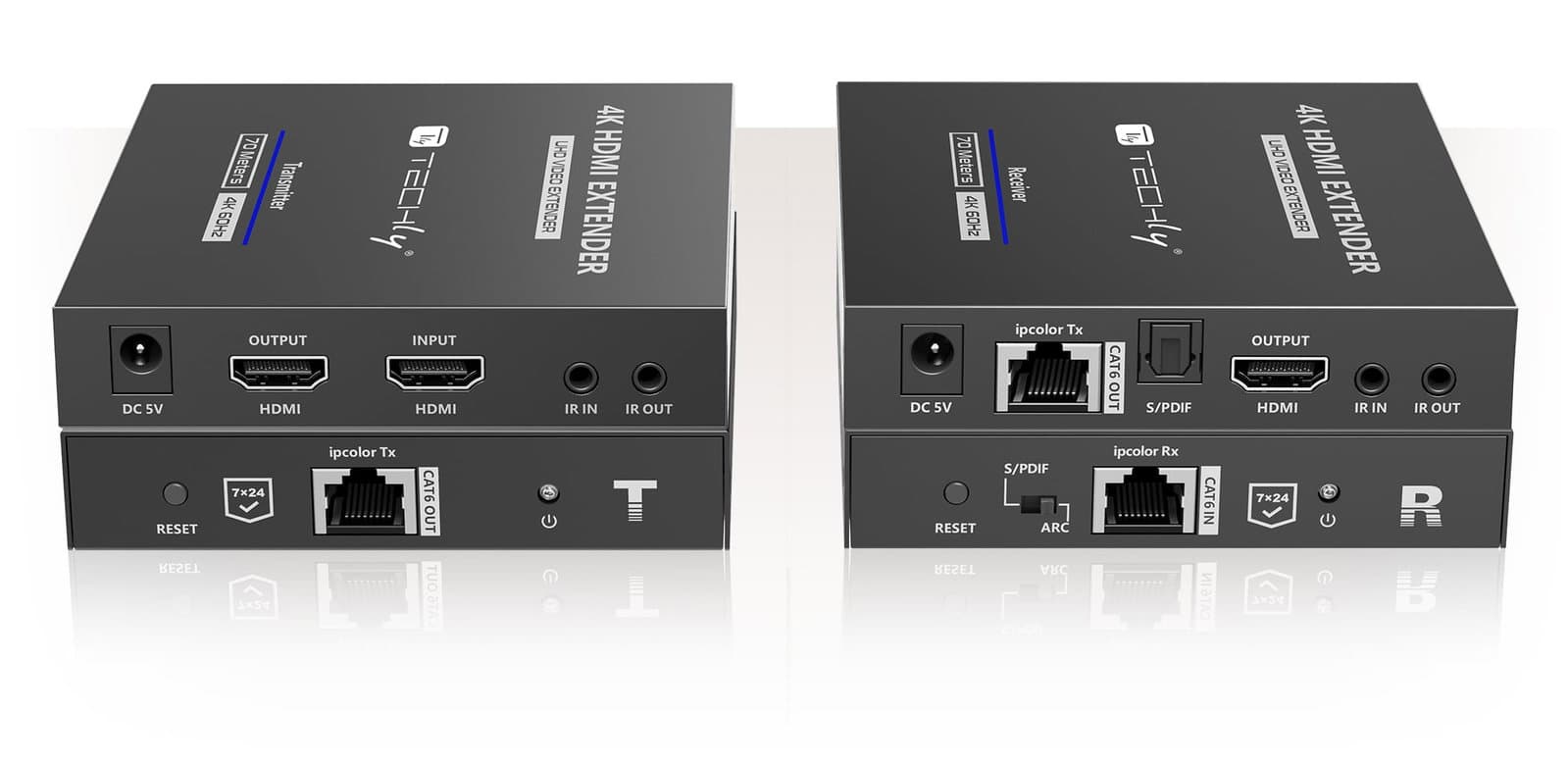 Amplificatore Ripetitore Extender HDMI 4K fino a 70m su Cavo Cat6/6A/7 - Techly IDATA EXT-676
