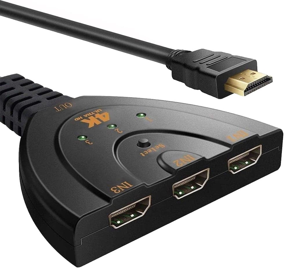 Switch HDMI 3x1 Pigtail 4Kx2K 3 In 1 Out Compatto - Techly IDATA HDMI-3F30