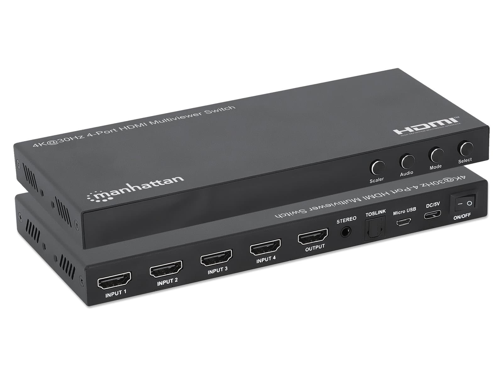 Switch Multiviewer HDMI 4K@30Hz 4x1 Nero - Manhattan IDATA HDMI-41MV4K