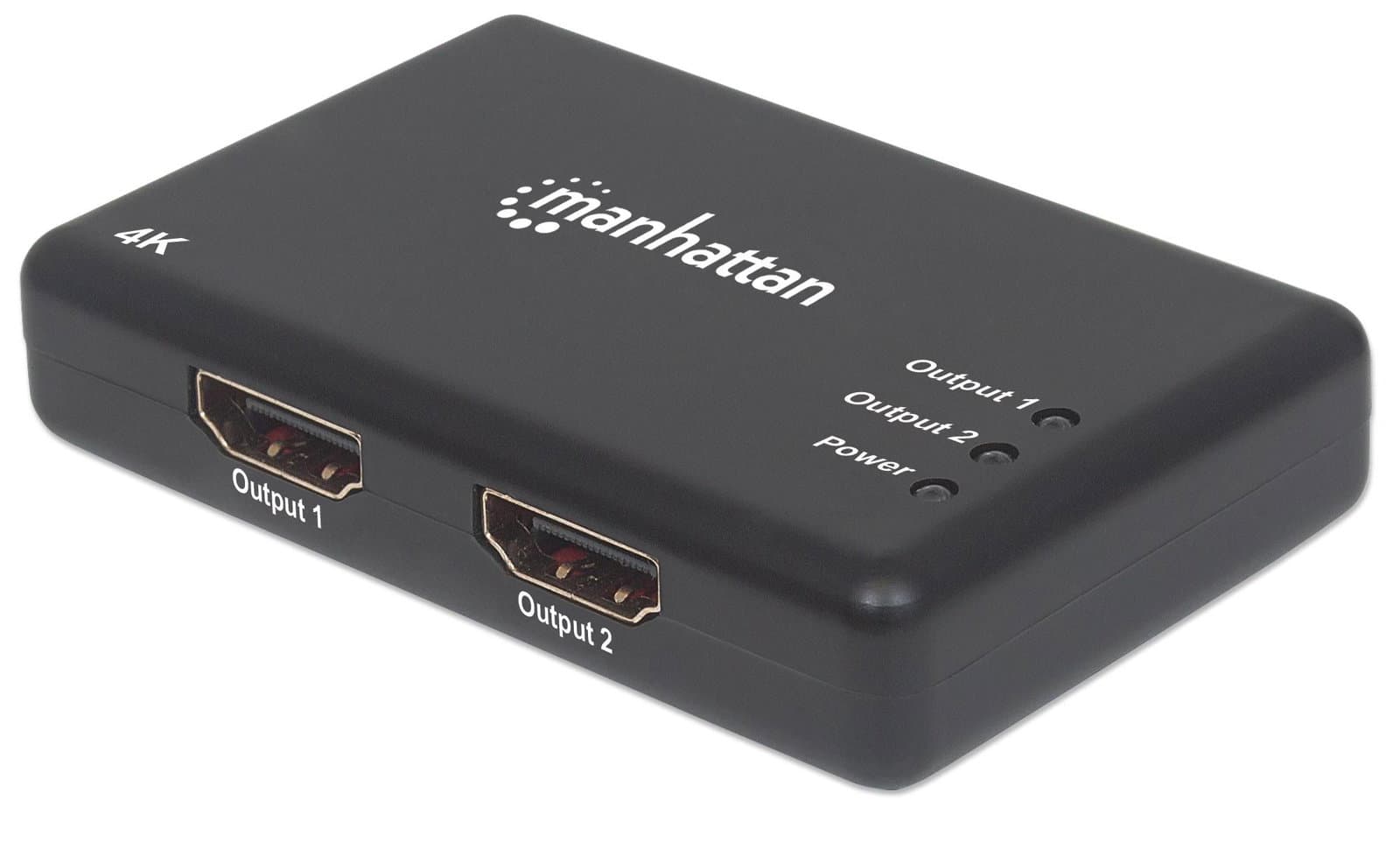 Splitter HDMI 4K UHD 2 vie con LED - Manhattan IDATA HDMI-4K2PMH