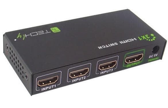 Switch HDMI 3 IN 1 OUT con Telecomando 4K UHD 3D - Techly IDATA HDMI-4K31