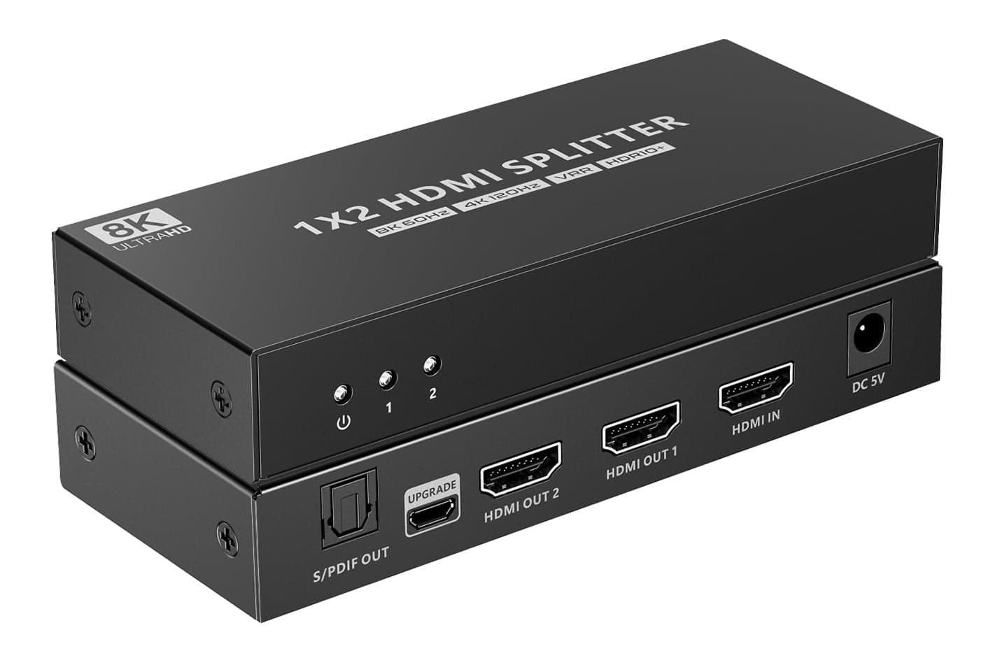 Splitter HDMI 8K 2 vie 60Hz CEC SPDIF Ottico - Techly IDATA HDMI-8K2T