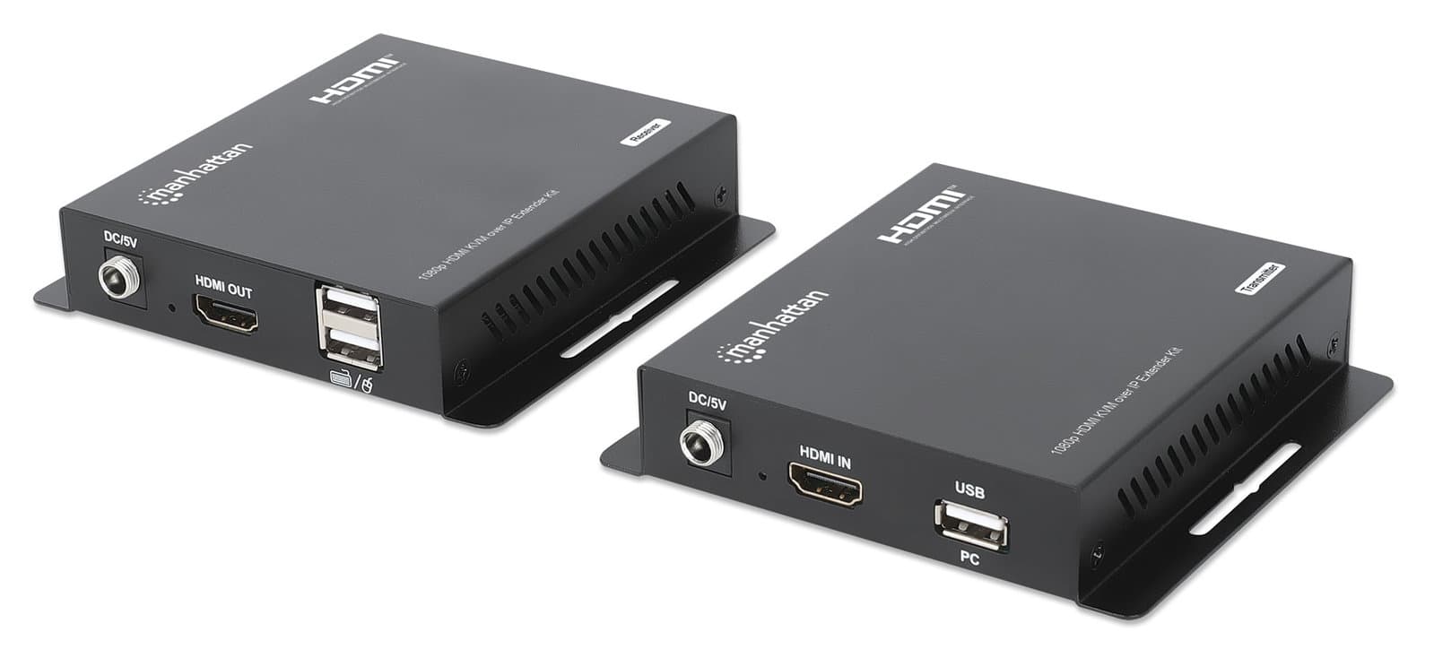 Kit Extender HDMI KVM Over IP 1080p fino a 120m - Manhattan IDATA HDMI-KVM120M2