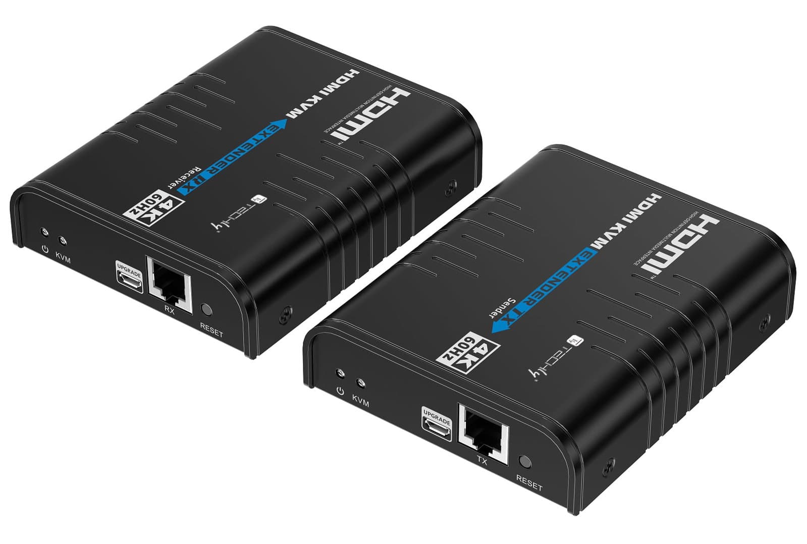 KVM HDMI 4K@60Hz Extender Cavo Cat5/6 Nero - Techly IDATA HDMI-KVM473
