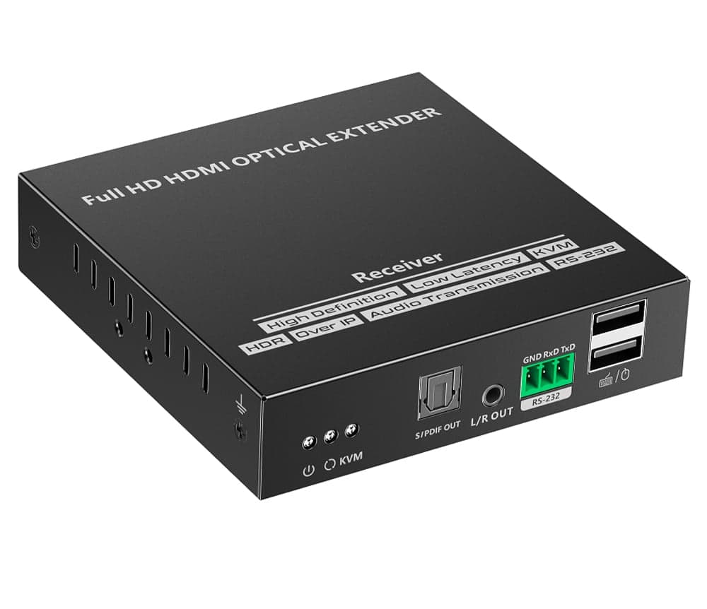 Ricevitore Extender Ottico KVM HDMI Over IP Full HD Non Compresso 40km - Techly NP IDATA HDMI-KVM762EFR