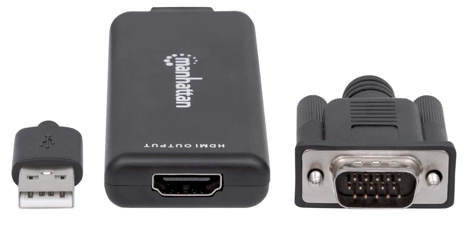 Convertitore da VGA e USB a HDMI, 1080p@60Hz - Manhattan IDATA HDMI-VGA3M