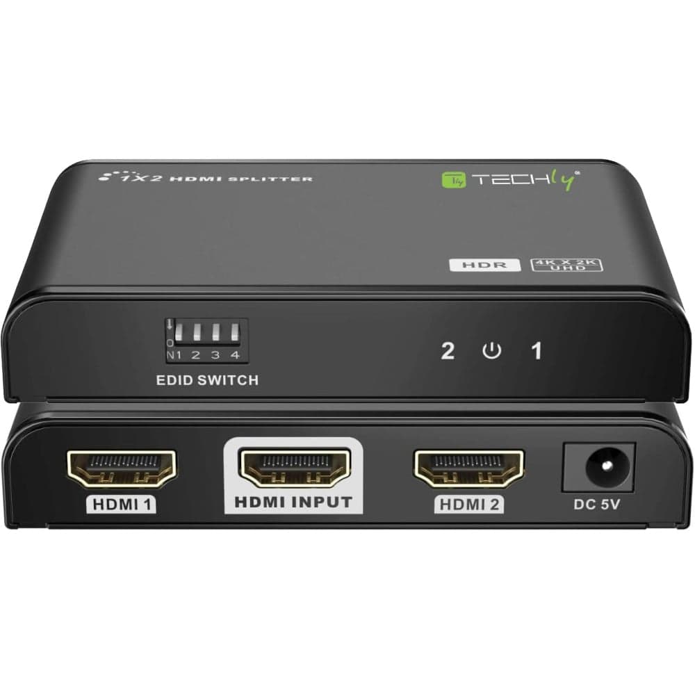 Splitter HDMI 2.0 4K 2 vie HDR/EDID - Techly IDATA HDMI2-4K2HDR
