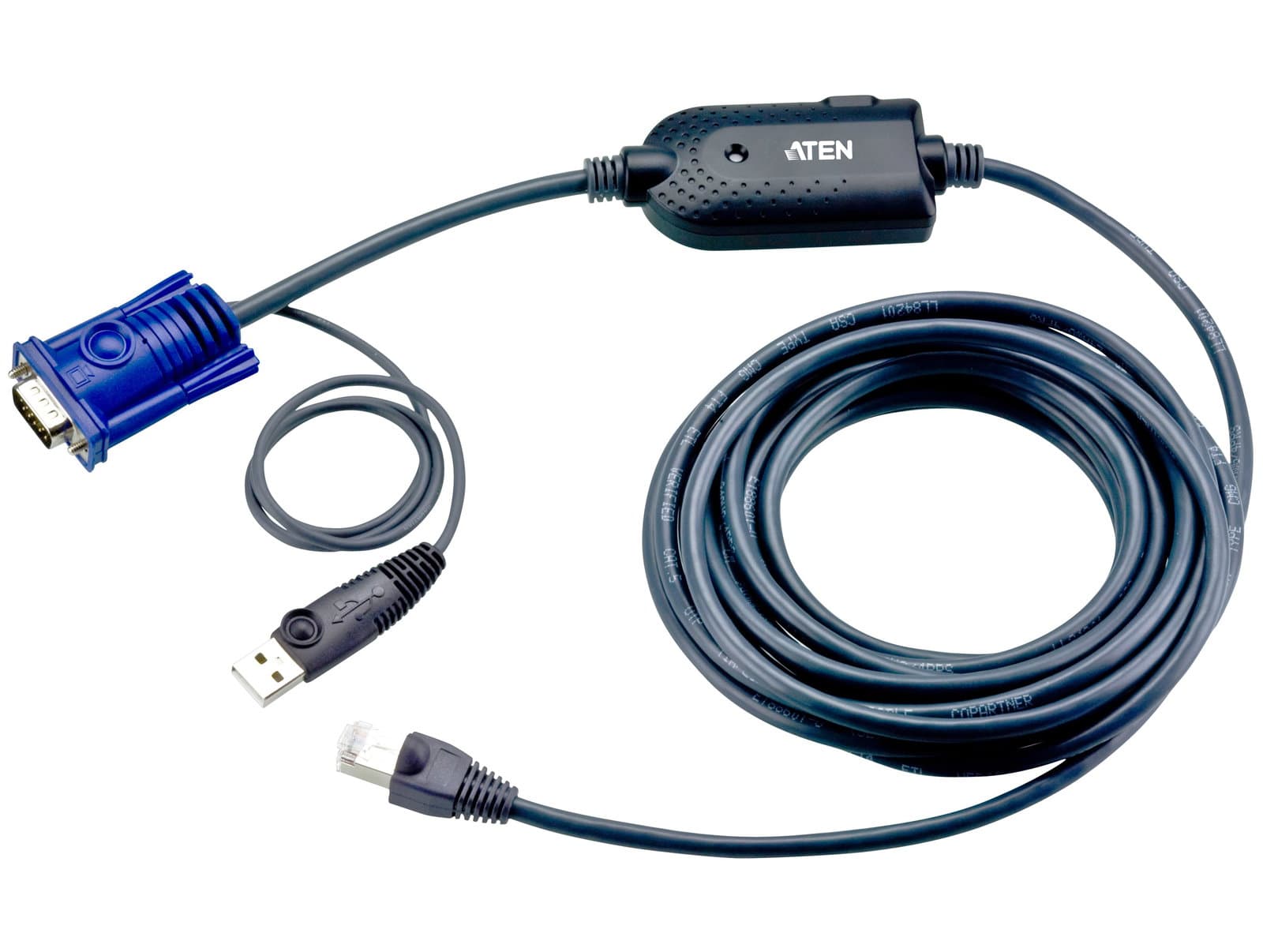 Adattatore KVM VGA 1 porta USB con cavo 5m - Aten IDATA KA-7970