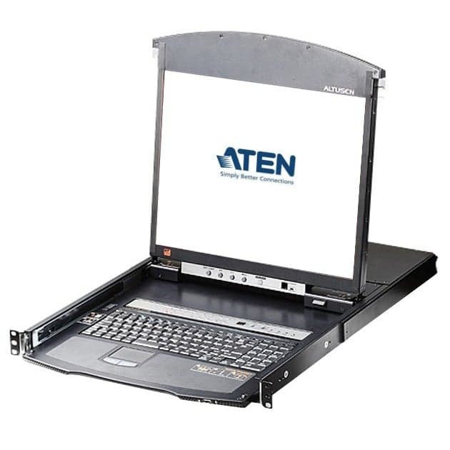 Switch KVM Cat5E/6 Over IP 16 porte con LCD 19" Dual Rail - ATEN IDATA KL-1516AIN