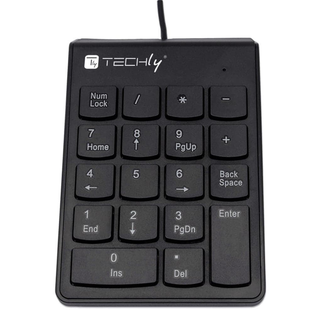 Mini tastierino numerico con cavo USB e 18 tasti - Techly IDATA KP-BLKTY