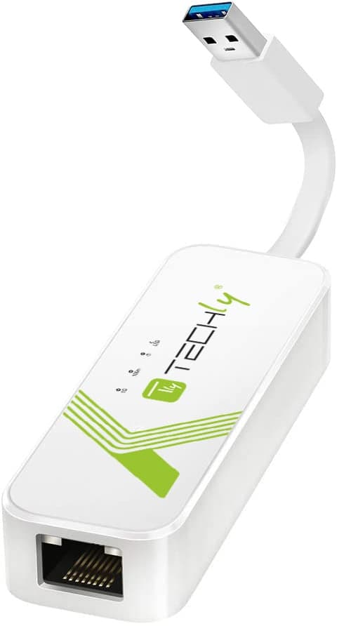 Adattatore USB 3.0 a Ethernet Gigabit RJ45 Lan - Techly IDATA USB-ETGIGA-3A