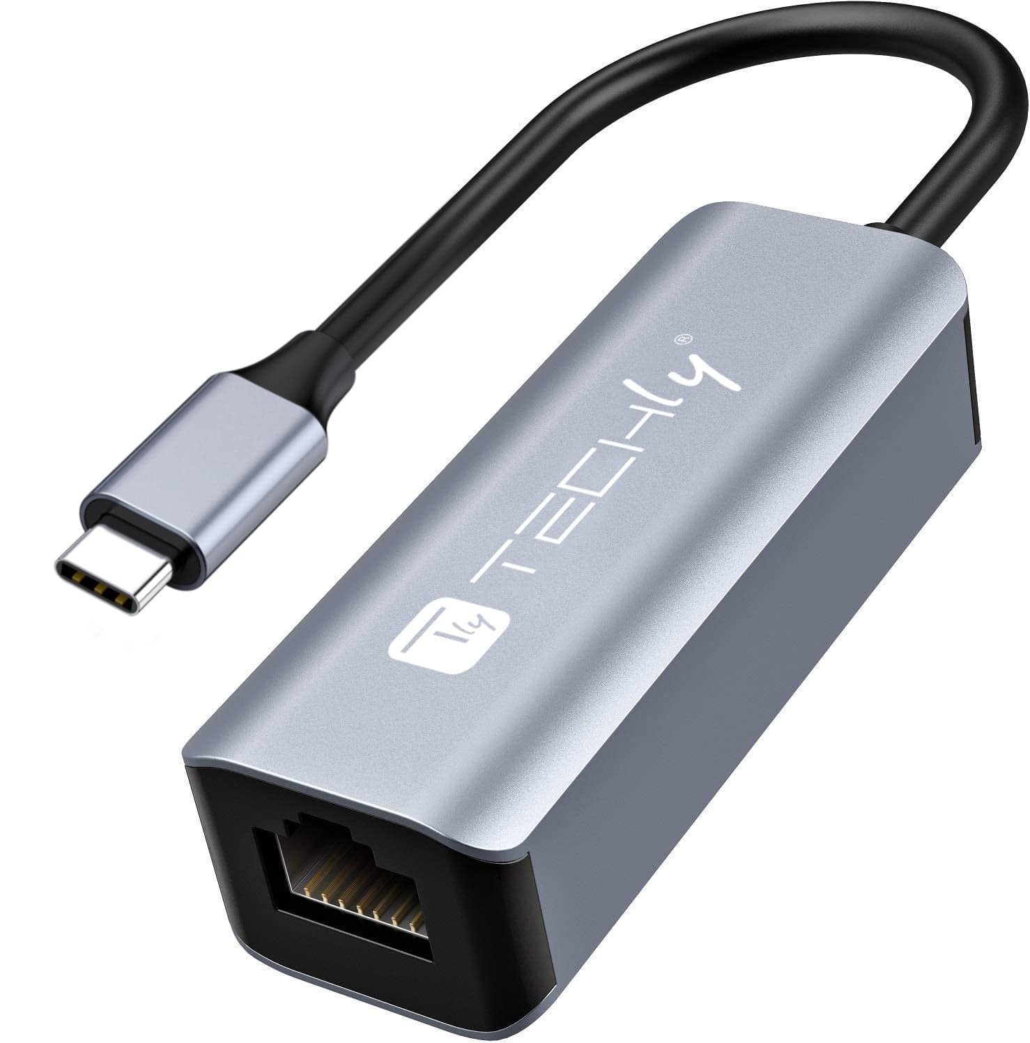 Adattatore Convertitore USB-C 3.2 a RJ45 Gigabit - Techly IDATA USB-ETGIGA-CA