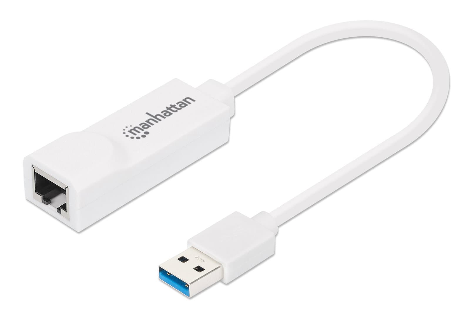 Adattatore USB 3.2 a Porta Ethernet LAN 1Gbps - Manhattan IDATA USB-ETGIGA3