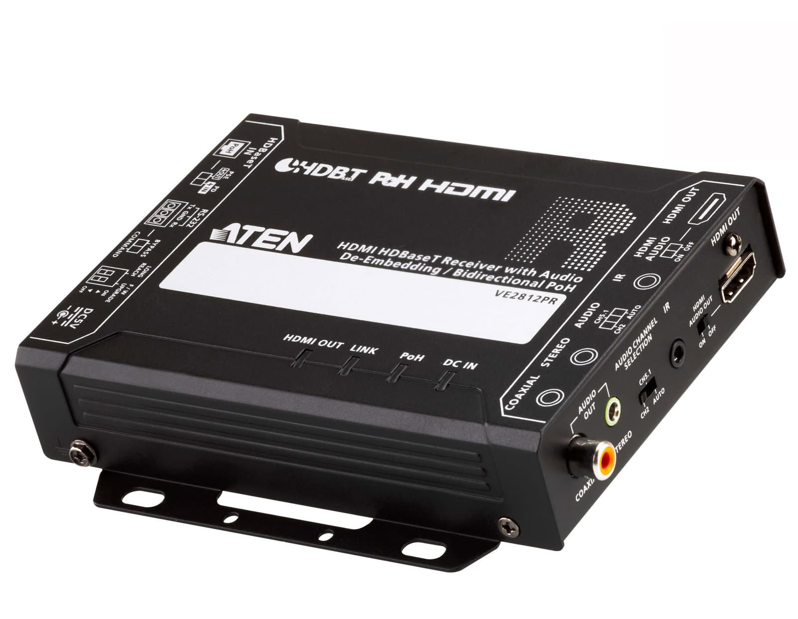 Ricevitore HDBaseT HDMI con de-embedding audio PoH bidirezionale 4K 100m - ATEN IDATA VE-2812PR