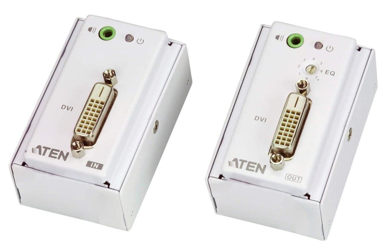 Estensore DVI/Audio Cat5 con piastra a parete 1920x1200 a 40m - ATEN IDATA VE-607
