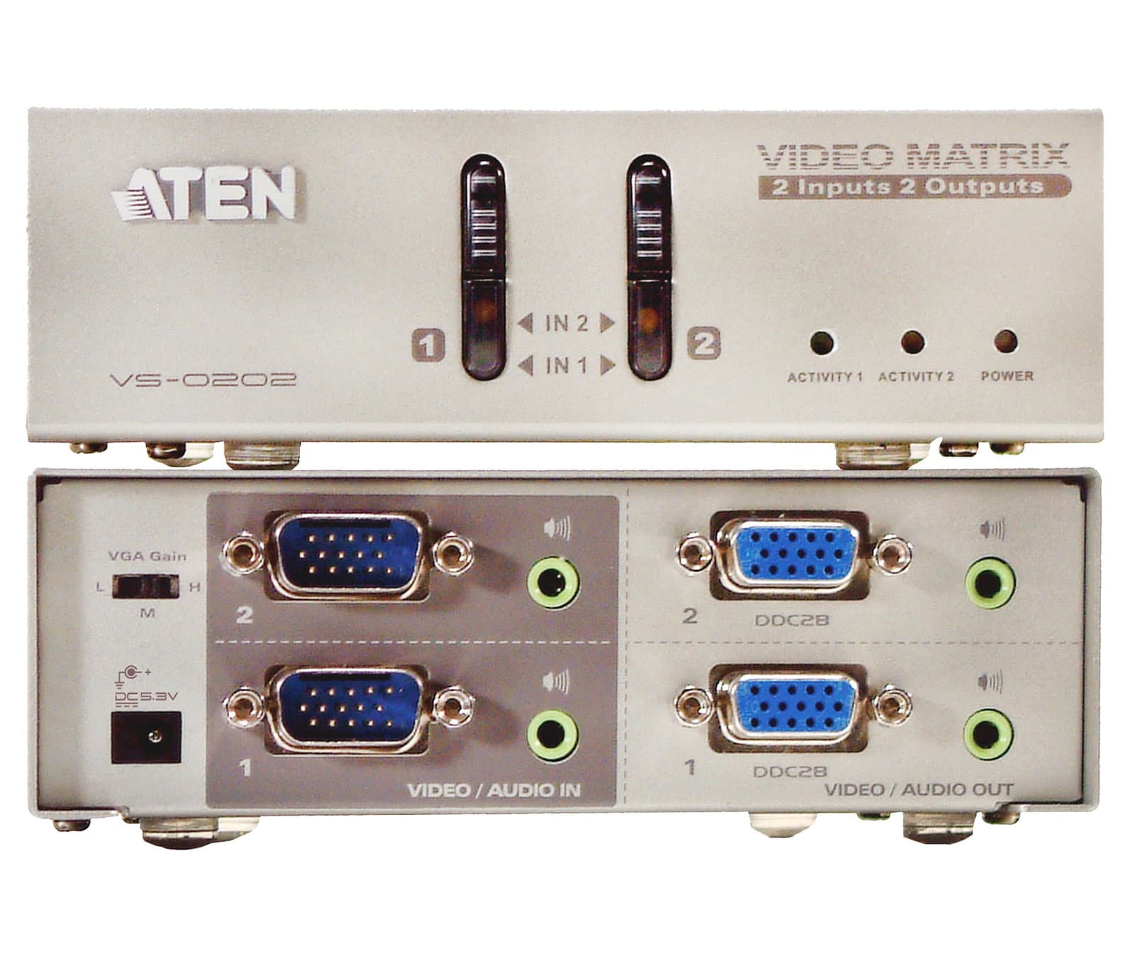 Matrix Switch Video 2 IN 2 OUT VGA con audio - Aten IDATA VS-0202